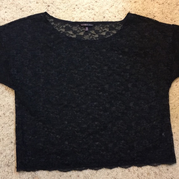 NWOT VS BLACK LACE SHIRT - Picture 8 of 8